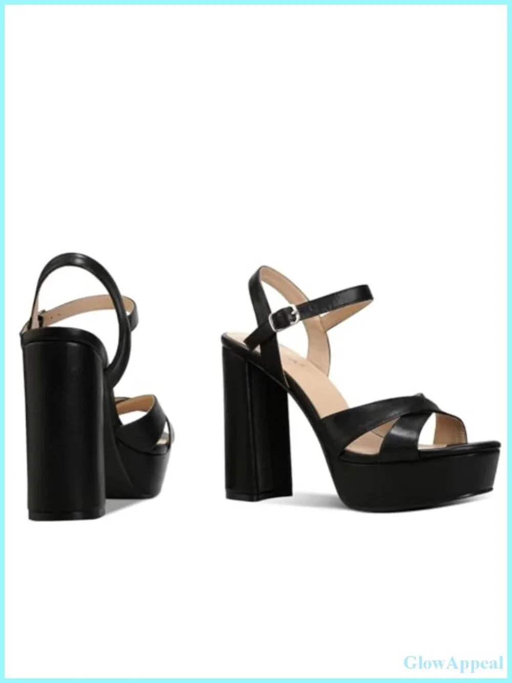 Platform Chunky Heel Sandals Open Toe Ankle Strap High Heels Dress Sandals